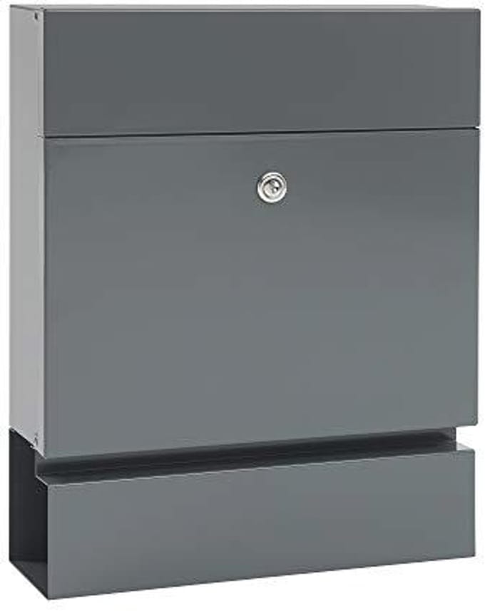 Brievenbus Serenade met Krantenhouder - 465 x 371 x 112 mm - Basalt Grijs