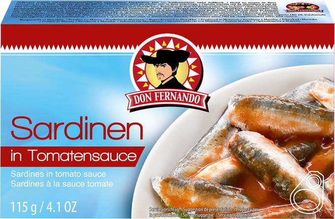 Sardines in tomatensaus 115g blik