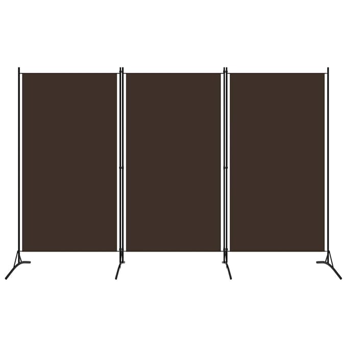 vidaXL - Kamerscherm - met - 3 - panelen - 260x180 - cm - bruin