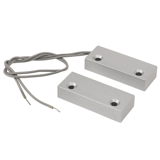 10W Magnetische Reed Schakelaar Zinklegering Responsieve NC Deur Raam Contactsensor voor Garage Magazijn white