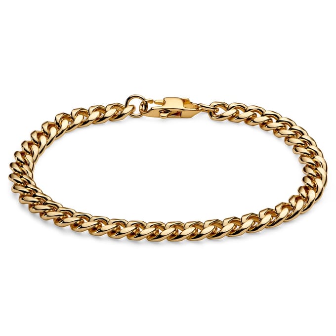 6 mm Goudkleurige Ketting Armband