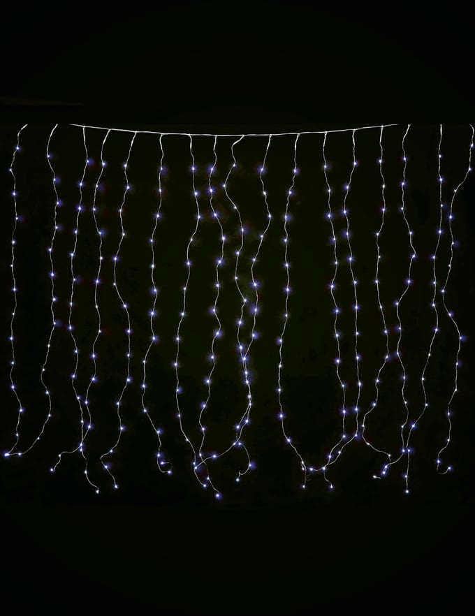 GUIRMA - Lichtgordijn koud wit 1,7 x 0,5 m 90 leds 8 standen