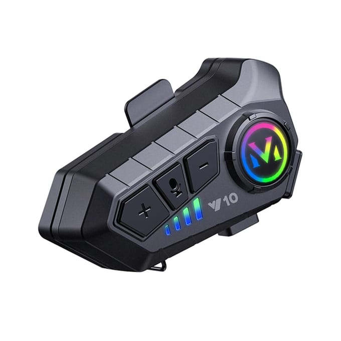 Y10 Motorfiets BT5.3 Intercom Headset Ruisonderdrukking Compatibel met een Verscheidenheid aan Helmen Hard Mic gray