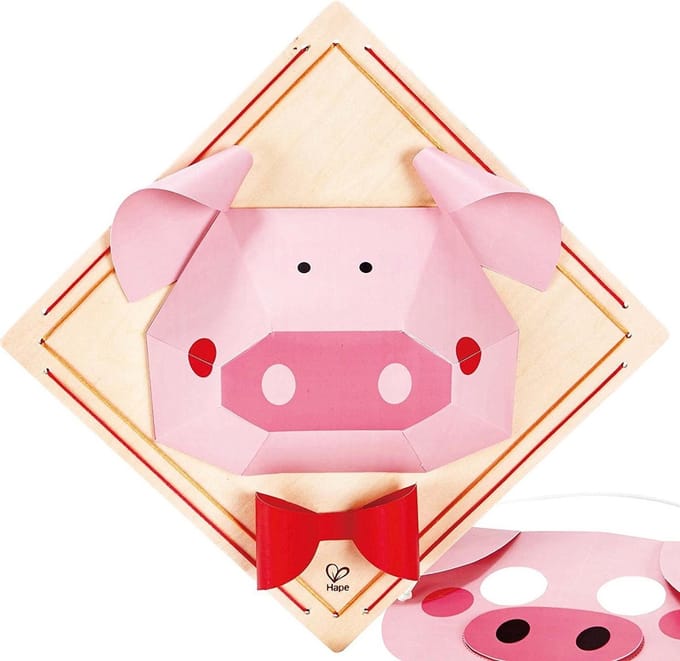 Hape Maskerset met frame biggetje