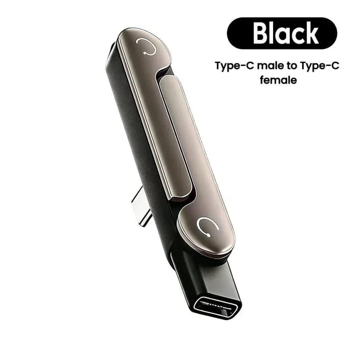 240W Type C Bureauhouder Oplaadadapter USB C naar USB C Snelladen Opvouwbare Beugel Connector Voor Telefoon China Mainland zwart