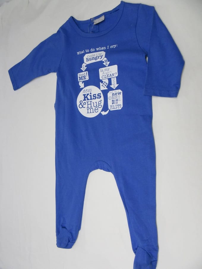 wiplala pyjama blauw , what to dot when I cry ,  1 jaar 80