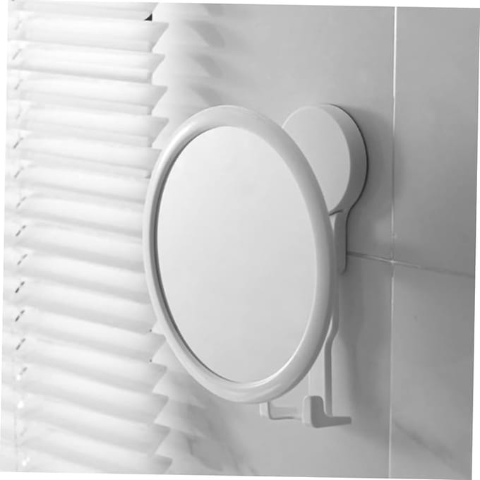 Jumada's - Douche-Spiegel - Multifunctioneel - Scheermeshouder - Badkamer - Rond - Wit