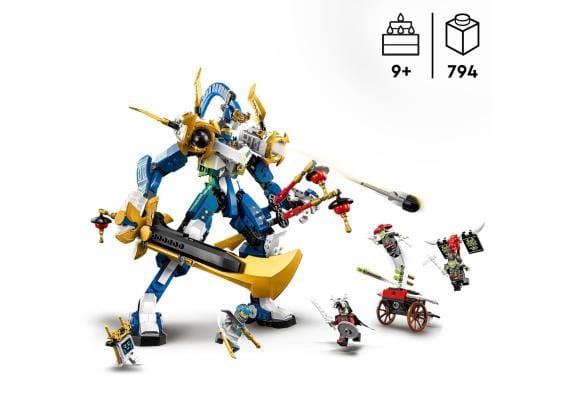 LEGO 71785 NINJAGO Jay’s Titan Mech, Battle Speelgoed voor Kinderen met Mecha Actiefiguur
