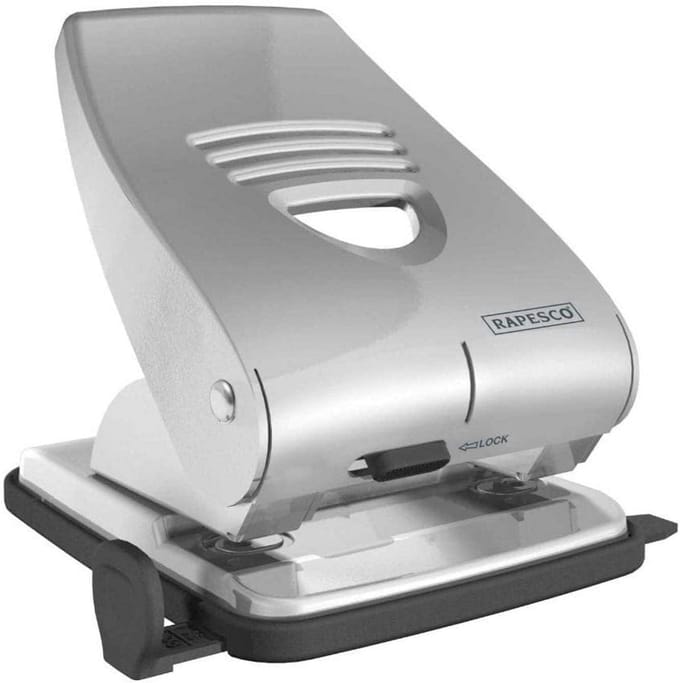 2-gats perforator voor 30 vel 80 gsm zilver