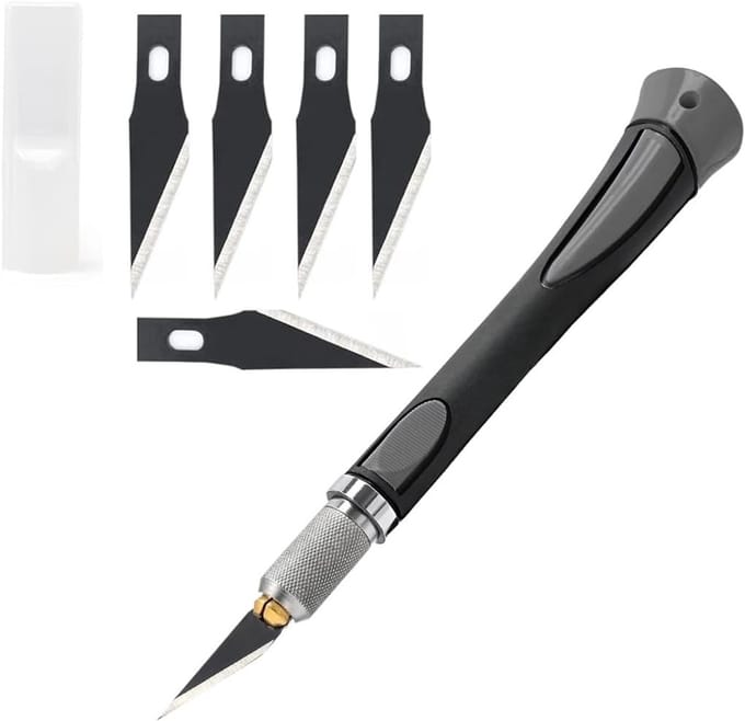 Precision Carving Craft scalpelset met 5 messen, ideaal voor knutselen, hobbyprojecten en sculpturen