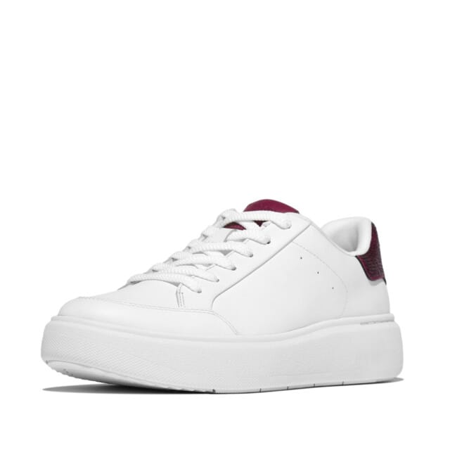 FitFlop FitFlop Rtg Sequin-Backtab Leather Sneakers WIT - Maat 37