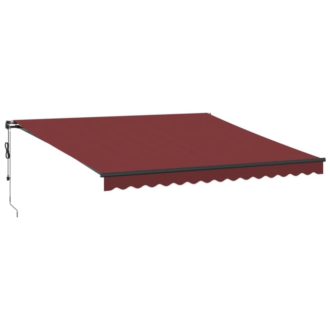 vidaXL - Uitschuifbare - luifel - Bordeauxrood - 400 - × - 350 - cm - Polyester