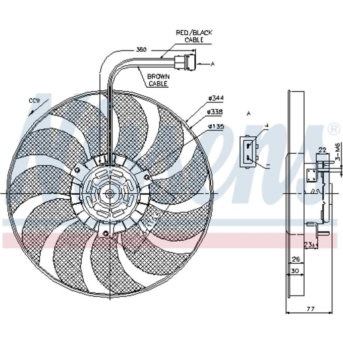 Koelventilatorwiel, motorkoeling NISSENS 85676