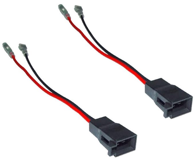Auto luidsprekeradapter DIN set - 2 stuks luidspreker adapter aansluitkabel voor deurluidsprekers (voor- of achterdeuren)