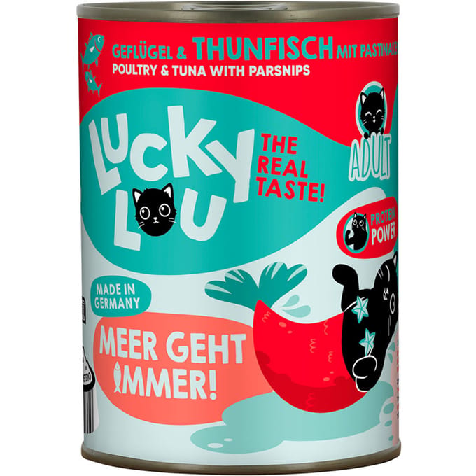 6x400g Lucky Lou Adult Gevogelte & Tonijn nat kattenvoer