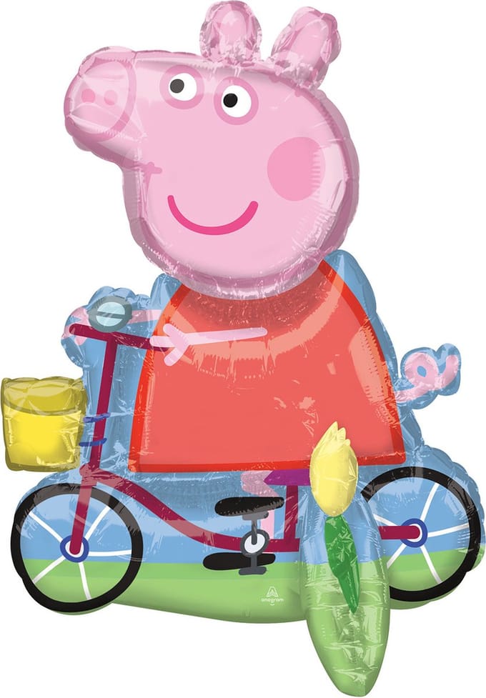 Amscan - Peppa Pig - Folie tafel ballon - 1 stuks - Leeg.
