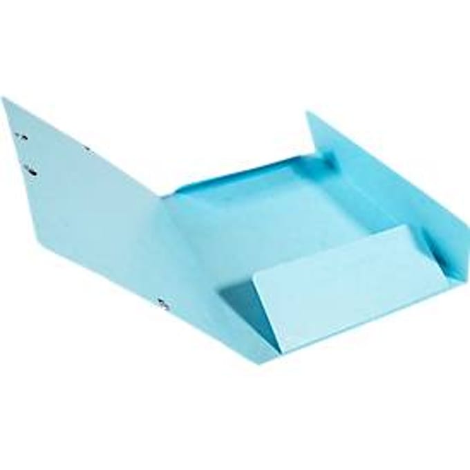 Exacompta Aquarel map, formaat A4, B 240 x H 320 mm, 3 flappen, rugetiket, elastische sluiting, FSC® karton, pastelblauw