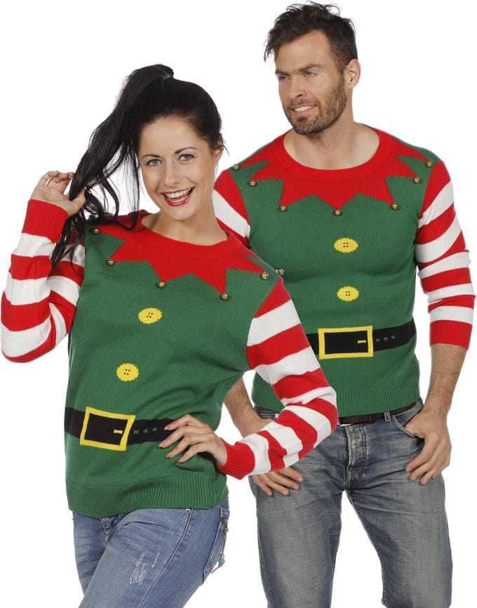 Kersttrui Groen Kerstelf - Maat XXL