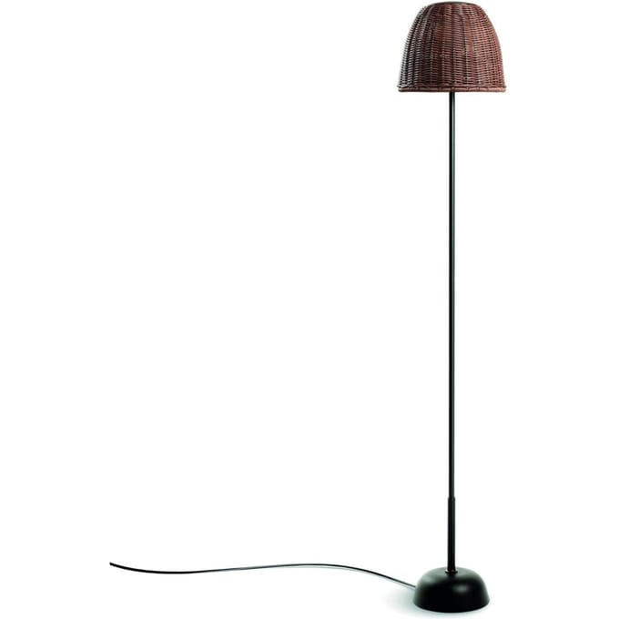 Bover LED vloerlamp Atticus 114, grafietbruin/bruin, stekker