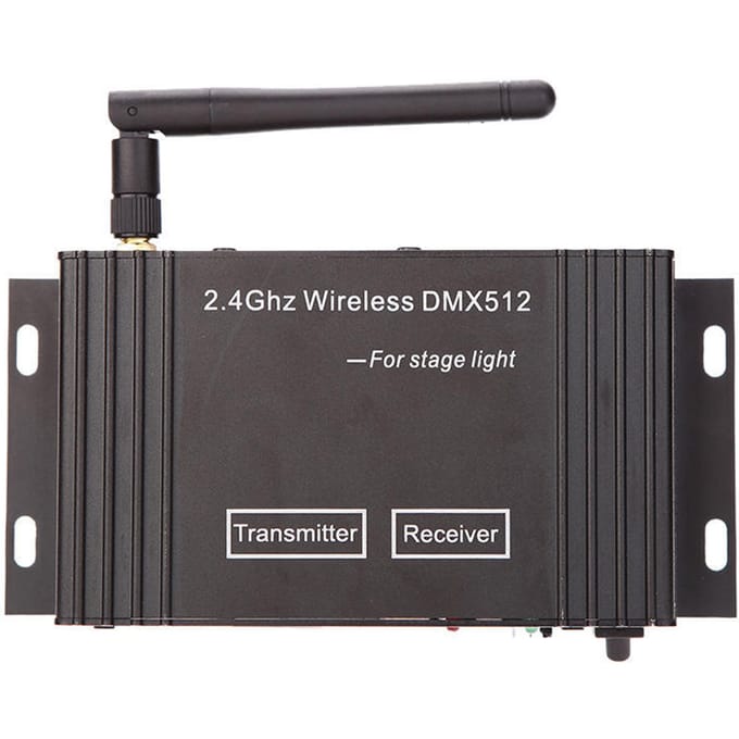 2.4G draadloze DMX 512-controller Zender Ontvanger LCD-scherm Vermogen Verstelbare Repeater Verlichting US Plug