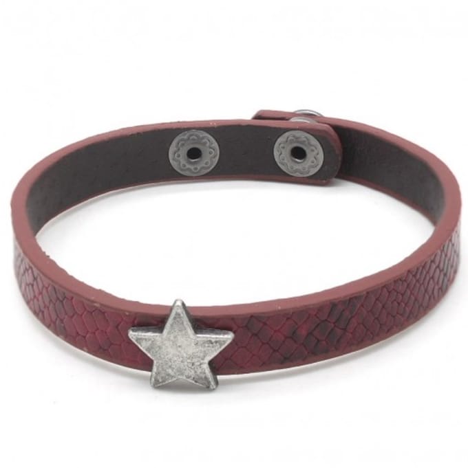 Armbandje met ster | rood
