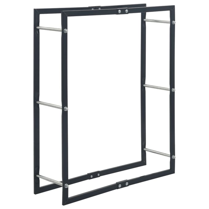 vidaXL - Haardhoutrek - 80x25x100 - cm - staal - zwart