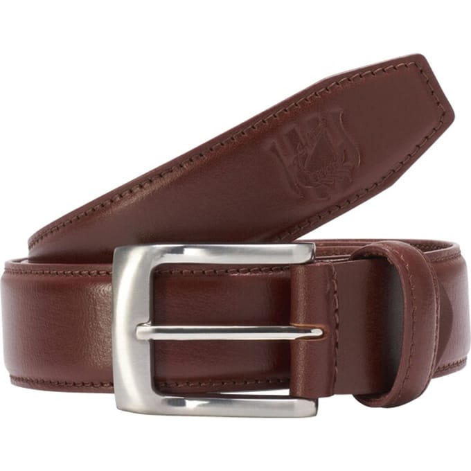 Jan Vanderstorm herren Leren Riem - 155 - bruin - Plus Size