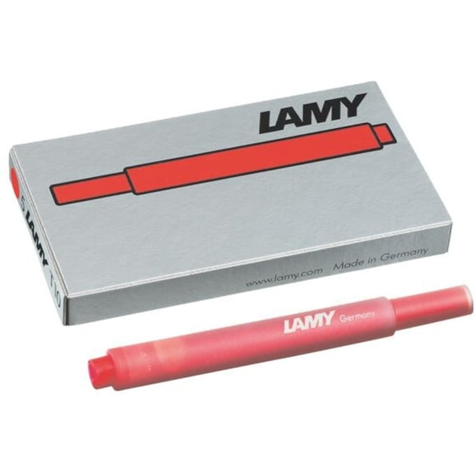 Lamy vulling voor de vulpen, t10, kleur rood à 5 stuks