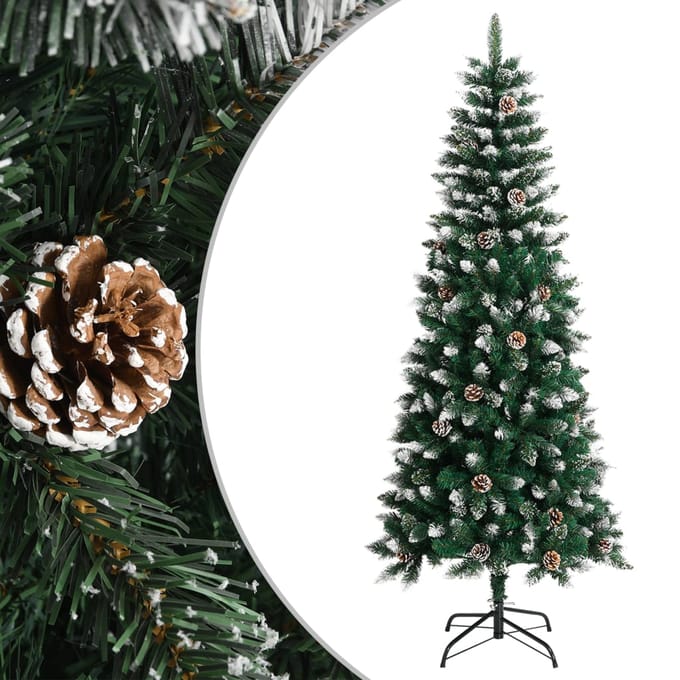 vidaXL - Kunstkerstboom - met - standaard - 180 - cm - PVC - groen