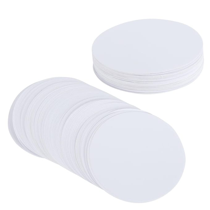 Lot de 100 feuilles de papier vierge pour badges, imprimante photo, fournitures pour bricolage, peinture, artisanat fait main(56mm ) white