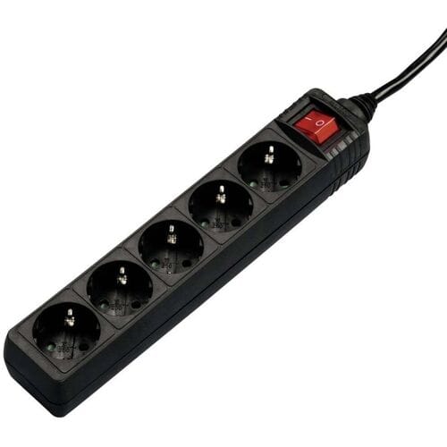 Hama 00137267 Stekkerdoos Zwart Randaarde stekker 1 stuk(s)