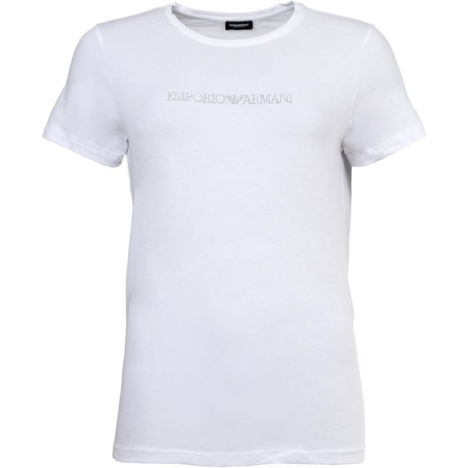 Emporio Armani Ew000408_af13033 Korte Mouwen Basislaag Wit S Vrouw