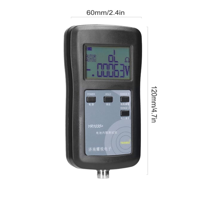 Hoge nauwkeurigheid Snel YR1035 lithiumbatterij Interne weerstandstestinstrument 100V elektrisch voertuig zwart