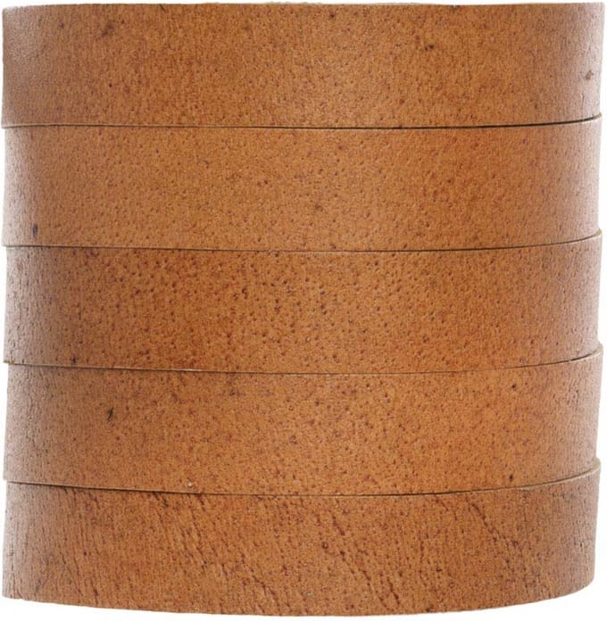DQ Leer Plat (10 x 2 mm) Natural Dye Brown (1 Meter)