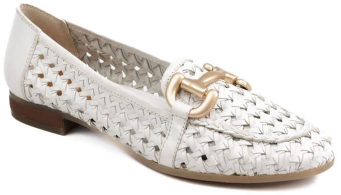 5PM Matera Sassi Loafer Dames Leer Wit Gevlochten