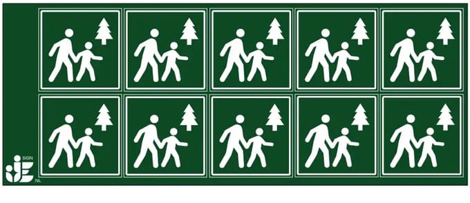 Natuurpark sticker | 5 x 5 cm - 10 stuks per vel
