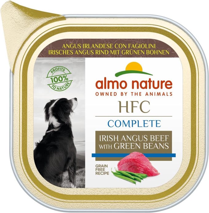 15x Almo Nature HFC Complete Iers Angus rundvlees natvoer hond 85 g