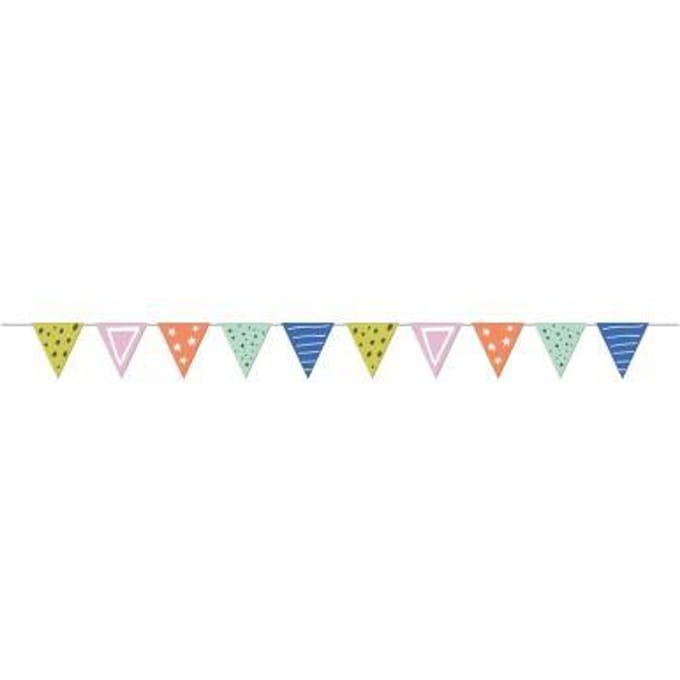 Folat - Vlaggenlijn Eco Party Meerkleurig - 6 meter