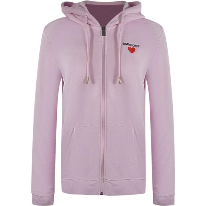 Love Moschino Dames/Dames Hart Logo Full Zip Hoodie (Roze)