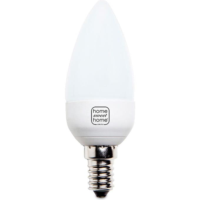 Home Sweet Home - Moderne LED Lichtbron Wit - 6/6/11cm - B35 3W 250lm 2700K - warm wit licht- geschikt voor E14 fitting