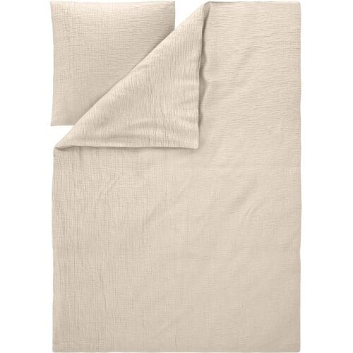 LIVARNO Mousseline dekbedovertrek 140 x 200 cm (Beige)