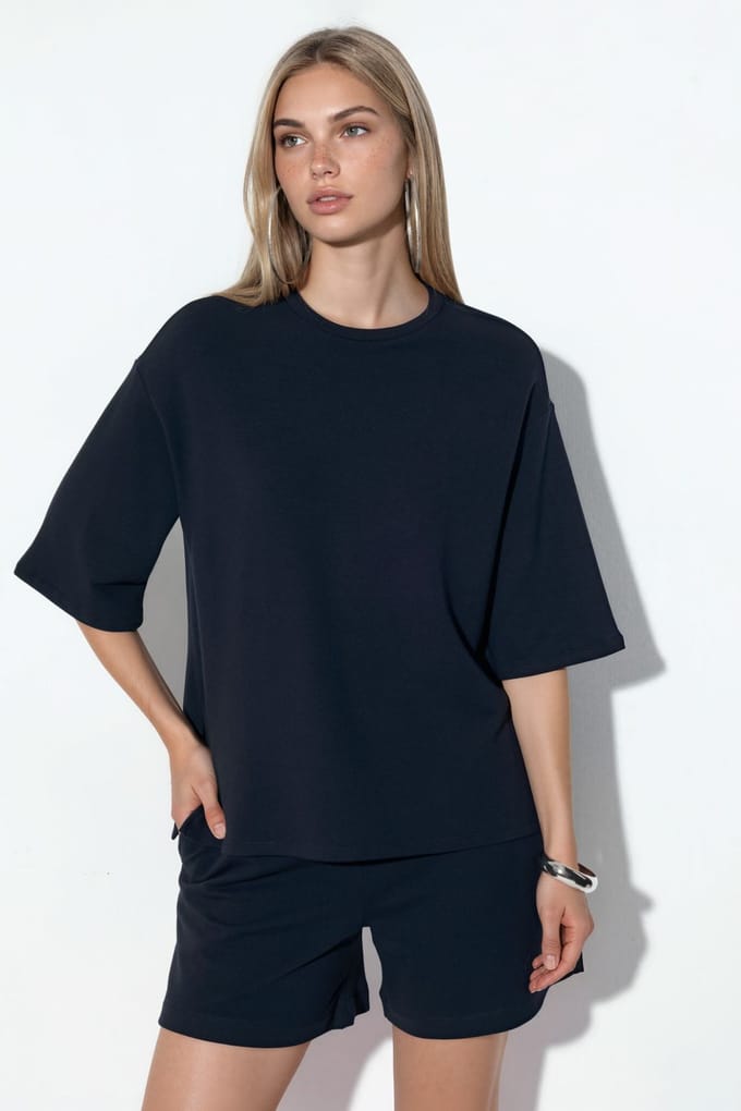 Dames Losse Crew Neck T-shirt