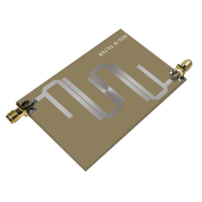 ADS-B SMA Female Connector Microstrip Filter Module 1-1.2GHz Zendbereik 1-1.2GHz voor ADS-B kaki