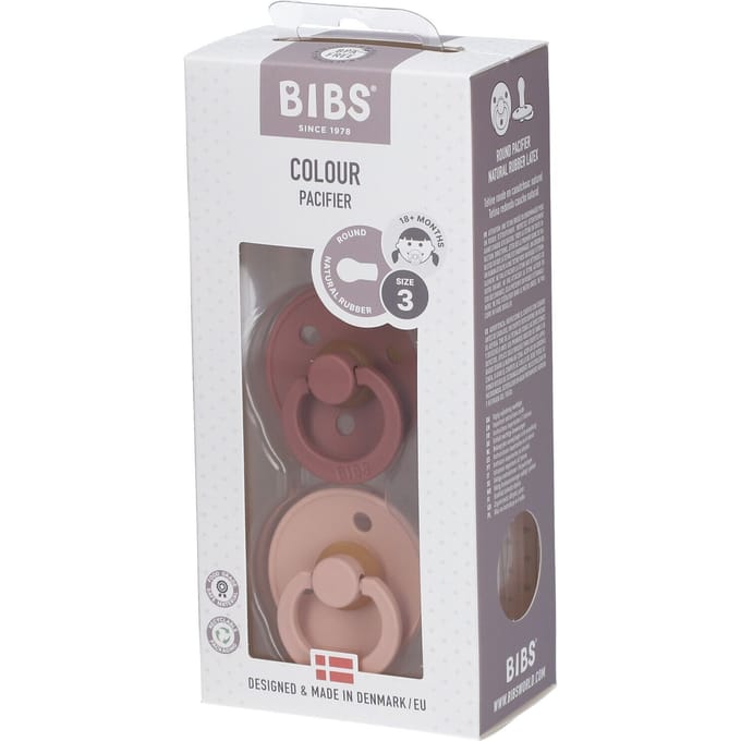 BIBS Colour Fopspeen - 18-48 mnd - 2-pack - Rond - Woodchuck/Blush