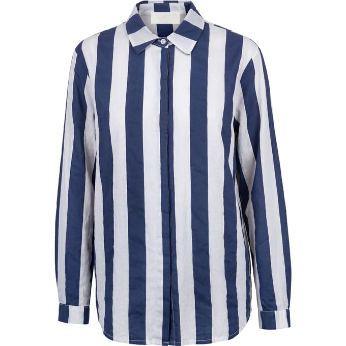 La Femme Blanche - Shirt - 471598 - Gesso/Blu
