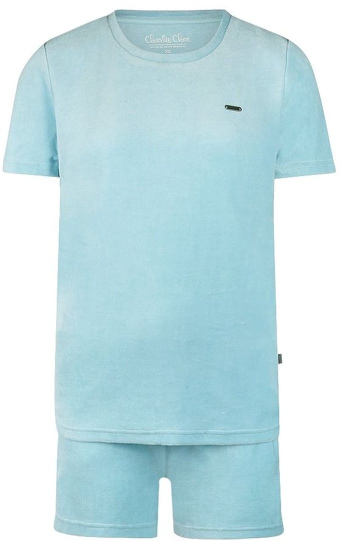 Charlie Choe Shortama Velours N59126-38 Light Blue Light Blue-S