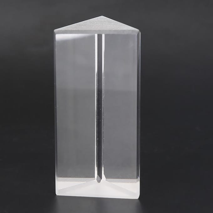 30*30*60mm Driehoekig Prisma K9 Optisch Glas Driehoekig Prisma Voor Onderwijs Lichtspectrum