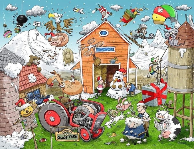Legpuzzel - Puzzelspel - Ontspanning Thuis - Hilarische Chaos - 500 Stukjes - Kerst