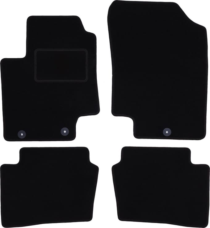 Zwarte veloursmatten voor: Kia Rio II DE hatchback (2005-2011)
