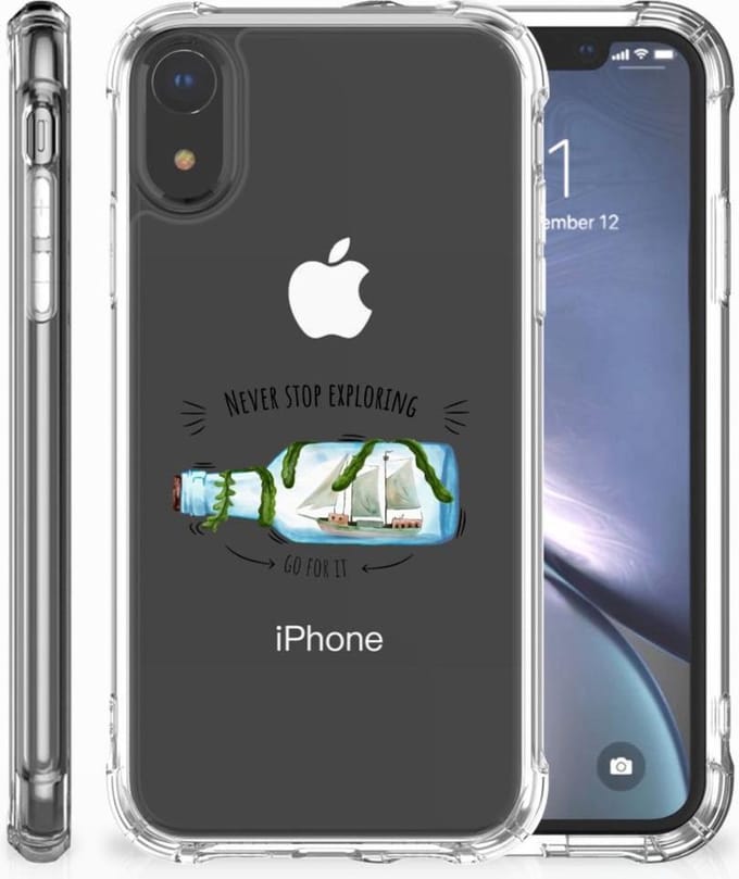 Apple iPhone Xr Stevig Bumper Hoesje Boho Bottle